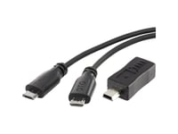 Renkforce Supersoft Otg-Mirror Micro-Usb Kabel 0,15 M + Mini-B-Adapter (1195292)