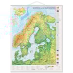 Plakat Skandinavienskort 97X67 Cm (Rullet)
