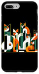 Coque pour iPhone 7 Plus/8 Plus Geometric Cat Family Art