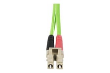 StarTech.com 2m (6ft) LC to LC (UPC) OM5 Multimode Fiber Optic Cable, 50/125µm Duplex LOMMF Zipcord, VCSEL, 40G/100G, Bend Insensitive, Low Insertion Loss, LSZH Fiber Patch Cord - patchkabel - 2 m. - grøn