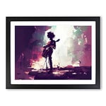 Guitar Rock Band Vol.3 H1022 Framed Print for Living Room Bedroom Home Office Décor, Wall Art Picture Ready to Hang, Black A4 Frame (34 x 25 cm)
