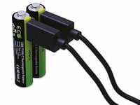 VERICO LoopEnergy Wiederaufladbare USB-C Batterie AAA 1,5V 900mWh (600mAh) Li-ION, Schnellladung Via USB-C Anschluss in ca. 2 Stunden (2X AAA)