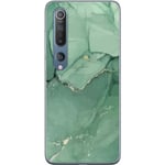 Xiaomi Mi 10 5G Transparent Mobilskal Grön Marmor
