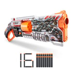 X-Shot Skins Lock Blaster par ZURU avec 16 fléchettes, Barillet Rotatif, Technologie Air Pocket Dart