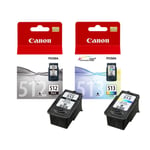 Genuine Canon PG-512 Black & CL-513 Colour Ink Cartridge Twin Pack