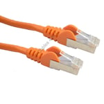 Short Orange 0.25m Ethernet Cable CAT6 Copper Screened Network Lead FTP 25cm