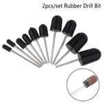 2pcs/set Rubber Drill Bit Match Nail Sanding Cap Electric D 10*15