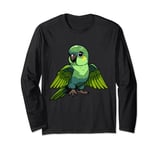 Cute Green Cheek Conure Gifts I Scream Conure, Conure Parrot Long Sleeve T-Shirt
