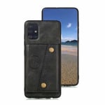 Genomtänkt Skal med Kortfack - Samsung Galaxy A71 Svart