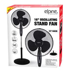 Marksman 16" Oscillating Pedestal Fan with Round Base Cyclone High Velocity Floor Fan OSCILLATING in Black