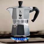 Bialetti Moka Express Aluminium Stovetop Coffee Maker (2 Cup), 8X11X11 Cm, Silve