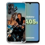 Cokitec Coque Renforcée pour Samsung Galaxy A05S Musique Johnny Hallyday Moto