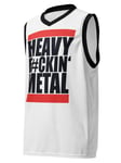 Heavy Fuckin’ Metal Basketball Jersey Vit/Svart