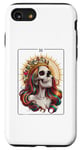 Coque pour iPhone SE (2020) / 7 / 8 Carte de tarot squelette rétro roi soleil dans le dos, style été