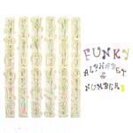 Utstickare Funky Bokstäver och Siffror