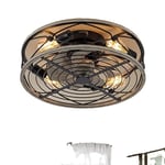 Modern takfläkt med fjärrkontroll, LED-lampor, energieffektiv DC-motor,B, 110V