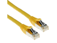 ACT Yellow 1.5 meter SFTP CAT6A patch cable snagless with RJ45 connectors