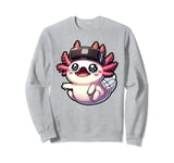Cute Axolotl Gamer Axolotl Kawaii Axolotl Anime VR Video gam Sweatshirt