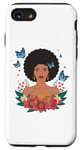 iPhone SE (2020) / 7 / 8 Woman With Butterflies & Flowers Juneteenth Black History Case