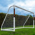 Football Flick Unisex-Youth Urban Goal-8x4 Football Goal, White, 8x4 (FFG084)