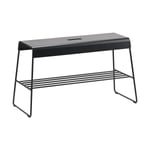 Zone Denmark A-bench outdoor benk med hylle 45 cm Black