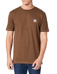 BOSS Mens Tales 1 Crew-Neck T-Shirt in Organic Cotton with Logo Patch Green