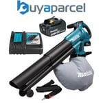 Makita DUB187F002 18V LXT Brushless Cordless Garden Leaf Blower Vacuum + 3ah