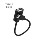 Otg Adapter Cable Micro Usb Connector Data Sync Cord Black Type-c