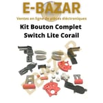 EBAZAR Kit Bouton Complet Switch Lite Rose gâchettes Corail Nintendo Switch Lite