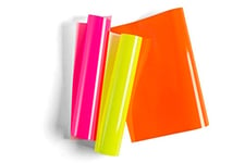 Cricut Iron On | Neon Glowsticks | 30.5cm x 30.5cm (12" x 12") | 3 x Heat Transfer Vinyl Sheets (HTV) | For use with all Cricut Cutting Machines