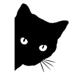2 st reflekterande svarta katt ansikte tittar fram bilfönster dekaler bilar klistermärken