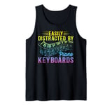 Piano Music Pianist - Easily Distracted By Piano Keyboards Tank Top