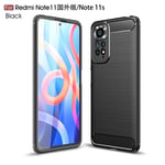 Xiaomi Redmi Note 11 4G Carbon Fibre Case Black