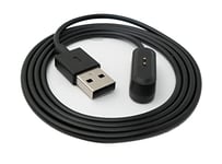 System-S USB 2.0 Cable 100 cm Charging Cable for Oppo Watch Free Smartwatch in Black