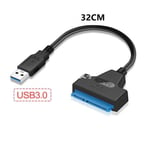 USB 3.0 vers SATA Convertisseur USB vers SATA III Adaptateur USB 3.0 vers SATA III Cable pour 2.5" SSD/HDD 32CM