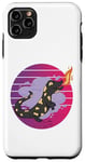 iPhone 11 Pro Max Cartoon salamander Retro Style Fire Salamander Amphibian Case