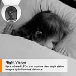 ANTELA 1080P Caméra Surveillance WiFi Intérieur 2PCS,2,4GHz/5GHz WiFi,355°/90°,2 Voies Audio Vision Nocturne IR Détection de Mouv