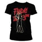 Hybris Friday The 13th - Jason Voorhees Girly Tee (Black,XXL)