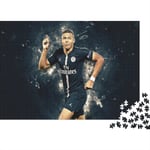 Mbappe pussel för vuxna 1000/500/300 bitar fotbollsstjärnor pussel 1000/500/300 pusselbitar för vuxna för bästa present till vuxna 300pcs