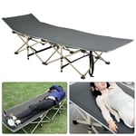 Portable Single Folding Bed with Mattress Camping Camp Travel Guest Kid Child UK