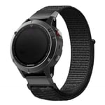 22mm Garmin Fenix 5 nylon velcro watch band - Black