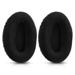 kwmobile 2x Earpad Compatible with Sennheiser HD600 / HD650 / HD545 / HD580 - Replacement Velour Earpad Cushion for Headphones - Black
