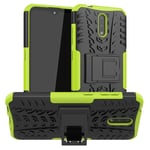 LiuShan Compatible with Nokia 2.3 case,Shockproof Heavy Duty Combo Hybrid Rugged Dual Layer Grip Protection Cover with Kickstand For Nokia 2.3 (2019) Smartphone (Not fit Nokia 2.2),Green
