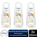 3 Pack Dove Nourishing Secrets Conditioner, Restoring Ritual, 350ml