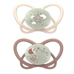 nip ® Nattnapp My Butterfly Night Green , storlek 1 (0-6 månader), silikon brun