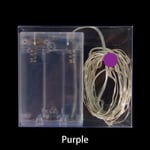 4m/5m 40/50led Wire Battery Powered String Light Christmas Purple