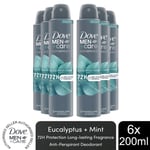 Dove Men+Care Advanced AntiPerspirant Deodorant Spray Eucalyptus + Mint, 6x200ml
