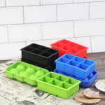 6 Big Cube Jumbo Ice Square Tray Mold Maker Kitche F