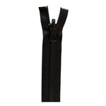 No.10 Plastic Zipper Open End Zip Heavy Duty from 24 to 220 inch, (Black (322) - Reversible Puller, 220 inch - 550 cm)