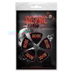 AC/DC Logo Tri-Tip Guitar Pick Pack Set of 5 One Size